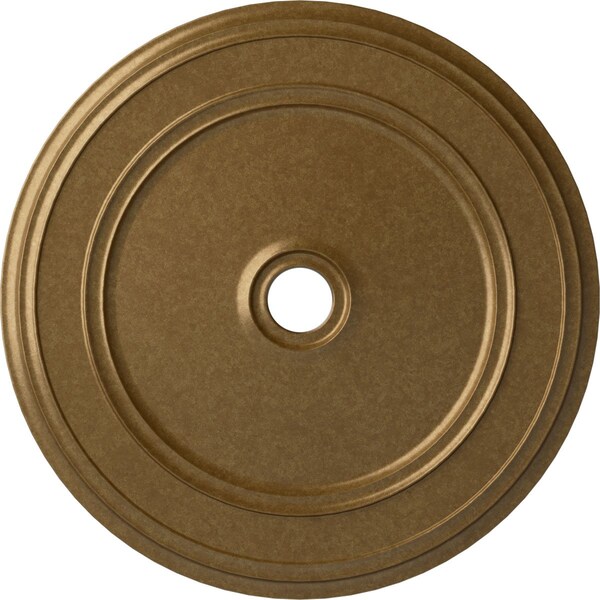 Ekena Millwork Classic Ceiling Medallion (Fits Canopies up to 5 1/2"), 41 1/8"OD x 4"ID x 2 1/8"P, Pale Gold CM41CLPAS - main